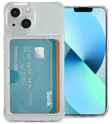 Imagen del producto de Funda Suave con Tarjetero para Apple iPhone 13 - Transparente
