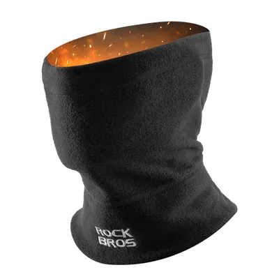 Produktbild von ROCKBROS Winter Schlauchschal Herren und Damen – Fleece Halswärmer, Winddichtes Multifunktionstuch als Skimaske, Mütze, Sturmhaube Schwarz