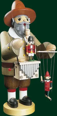 Produktbild von Puppenspieler mit Spielwerk (36cm) Räuchermann von Richard Glässer