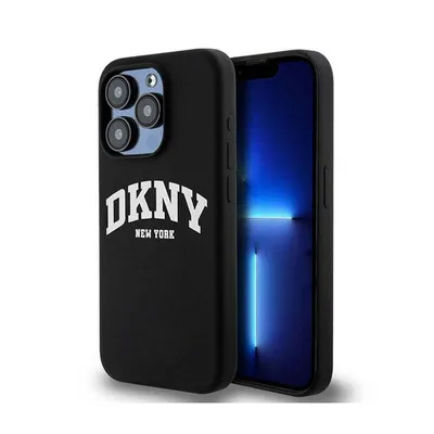 Produktbild von DKNY, Hülle für iPhone 14 Pro Liquid Silicone Arch Logo MagSafe kompatibel, Schwarz