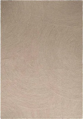 Image de Tapis rond, motif rond, laine tissée à la main ELENI, chaud