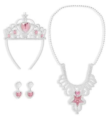 Produktbild von WIDMANN Schmuck Set Prinzessin Tiara Halskette Ohrringe