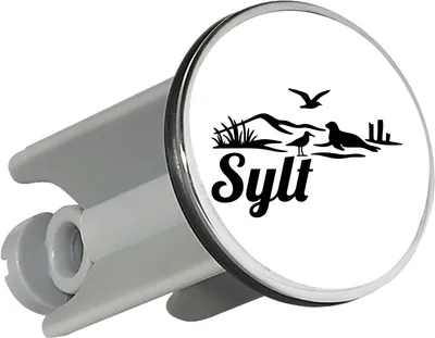 Produktbild von Huuraa Waschbeckenstöpsel Sylt Strandmotiv 4cm höhenverstellbar Abflussstopfen Geschenkidee