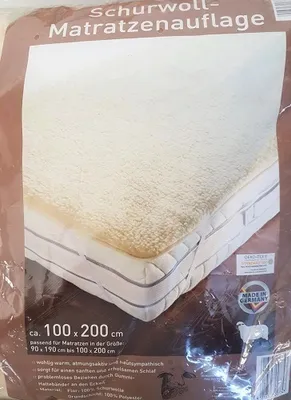 Produktbild von Schurwoll-Matratzenauflage Schurwolle Matratzenschoner Topper 100 x200cm