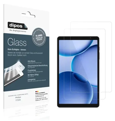 Produktbild von 2x Schutzfolie für Philips T7335 - Anti-Shock 9H Folie dipos Glass Kunststoffglas