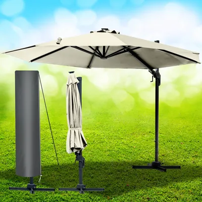 Produktbild von Alu Ampelschirm 360cm beige