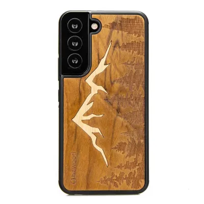 Produktbild von Bewood Mountains Imbuia Hlle für Samsung Galaxy S22