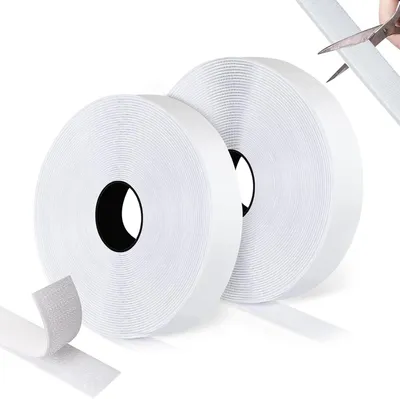 Produktbild von Selbstklebendes Klettband, 9 Meter x 25 mm, weiß