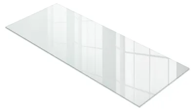 Zdjęcie produktu dla Blat ze szkła mlecznego – 125 x 50 cm – szklany blat do stołu – antypoślizgowy – wysokiej jakości szkło