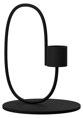 Kandelaar aus Edelstahl, schwarz, 10 cm, für Teelichter