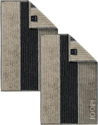 Produktbild von 2 Stück Joop! Frottier Gästetuch 1658-70 Lines Graphit 30x50