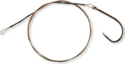 Produktbild von Cormoran 1x7 Stahlvorfach Braun mit Schlaufe und Einzelhaken Gr.1/0 - 50 cm - 12 kg