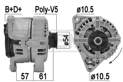 Produktbild von ERA 209450A Lichtmaschine Generator LiMa 100A 14V für OPEL Corsa C Schrägheck (X01) Astra G CC (T98) Corsa B Schrägheck (S93) Astra G Caravan (T98)