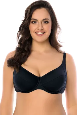 Produktbild von Vivisence  bikini bh dame bademode 3216 soft cups musterlos, schwarz, 85c