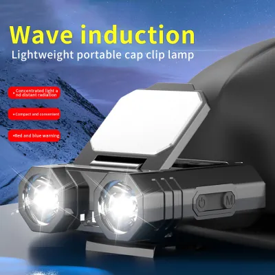 Produktbild von Wasserdichtes Hutkrempenlicht mit 5 Modi, hochhelles Kontrolllicht, einstellbarer Winkel, 200 – 400 lm, LED-Stirnlampe für den Notfall im Camping- und Außenbereich
