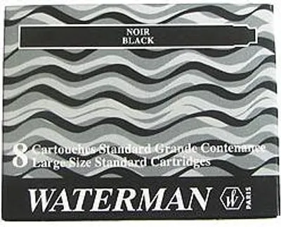 Image de WATERMAN cartouche d'encre Stand. Intense Black 8 pièces