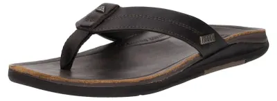 Image de Reef Leather Offshore  Teenslippers - Donkerbruin - Maat 40