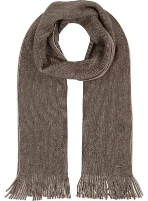 Bugatti Strickschal meliert aus 100% Schurwolle in beige