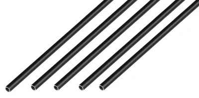 Immagine prodotto di Alberts, 5 tubi rotondi, alluminio, anodizzato nero, diametro 8 x 1 mm, lunghezza 1 metro