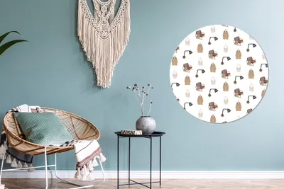 Produktbild von MuchoWow® - Wand-Kreis - Wohnzimmer - Bild - Runde - Wanddeko - Dibond - Kunstdrucke