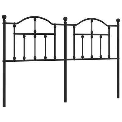 Image de vidaXL Tête de lit en métal noir 135 cm