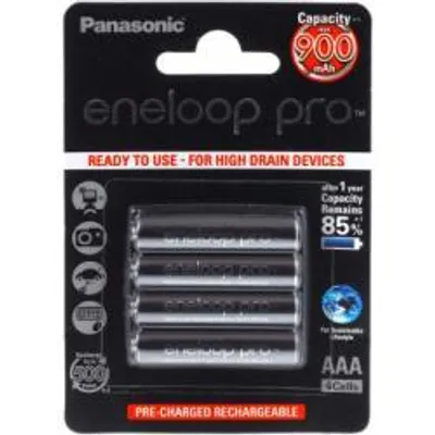 Obrázek produktu pro Nabíjecí mikrotužková baterie AAA - 4ks v balení (BK-4HCDE/4BE) - Panasonic eneloop originál