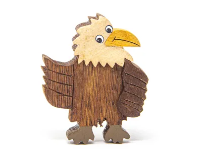 Produktbild von Magnet aus Holz, Adler,  Tier Kühlschrankmagnete Vogel Vögel Tiere