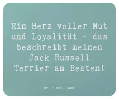 Produktbild von Mr. & Mrs. Panda Mouse Pad Spruch Jack Russell Terrier - Meeresbrise - Geschenk, treu, Russel, Hunderassen Eigenschaften, Hunderasse, Freund, Beschreibung, Hundeliebhaber