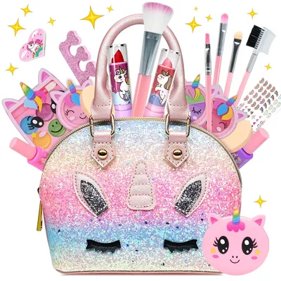 Imagen del producto de Kit de maquillaje para niñas, incluye estuche de maquillaje