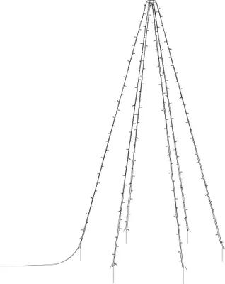 Immagine prodotto di Tenda da esterno 192 led bianco caldo specialmente per alberi 2,08m (altezza)