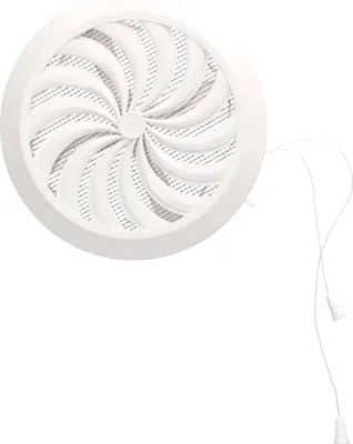 Image de KOTARBAU® 100-150 mm Grille d'aération réglable verrouillable avec moustiquaire ronde Blanc