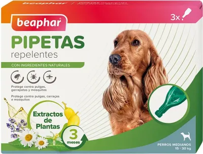 Image de Beaphar Pipettes Antiparasitaires Répulsives Pour Chiens 2ml 3 unités Beige M Beige M
