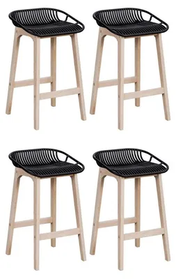 Produktbild von Set Insel- & Barstühle MALMO Eiche Kunststoffsitz 65 cm