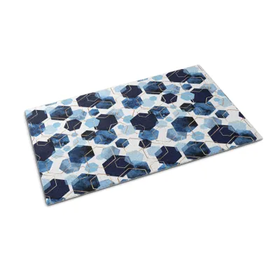 Obrázek produktu pro Rohožka před dveře - Podložka na zachytávání nečistot- Protiskluzová vnitřní venkovní rohožka - 90x60 cm - Geometrická abstrakce