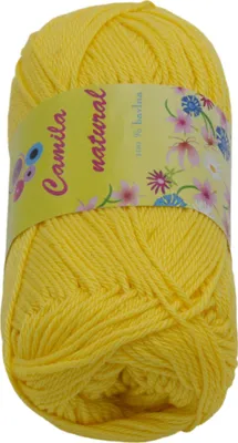 Image de Fil CAMILA, couleur naturelle - 50 g, 125 m - Jaune