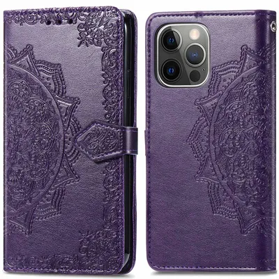 Imagen del producto de Funda libro Mandala para Apple iPhone 13 Pro - Morado