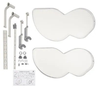 Produktbild von Eckorganizer, Weiß - Ausziehbare Schubladenorganizer - Eckschubladenorganizer - Küchenschubladenorganizer