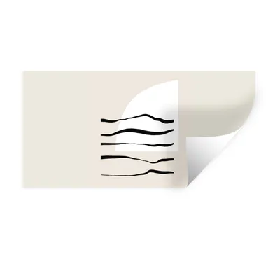 Produktbild von MuchoWow® Wandtattoo Wandsticker Wandaufkleber Abstrakt - Linie - Pastell 40x20 cm Selbstklebend und Repositionierbar - Aufkleber