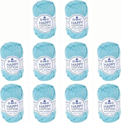 Immagine prodotto di 10x DMC Happy Cotone – filato morbido in 100% cotone, 392 (colore 785)