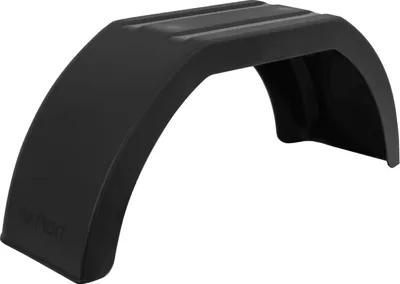 Produktbild von DOMAR D20100 Einzelkotflügel 8-10 Zoll aus Kunststoff für Pkw-Anhänger 550x160 mm als flacher schwarzer Radkasten