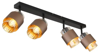 Immagine prodotto di Lampada da soffitto, vetro, ambra, orientabile, girevole, L 65 cm