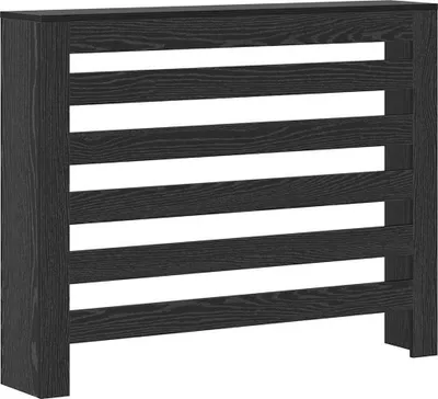 Image de vidaXL Couverture de radiateur noir aspect chêne 104 x 20 x 82 cm