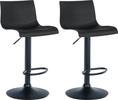 Produktbild von 2er Set Barhocker Branford Kunststoff schwarz