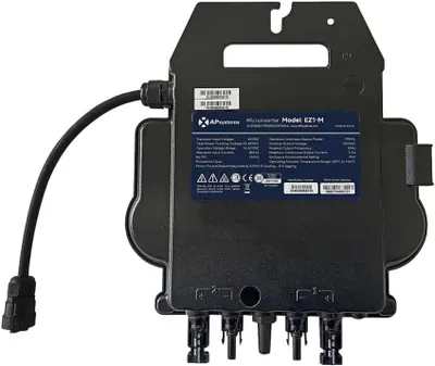 Imagen del producto de Microinversor, inversor solar de 600W, tipo "plug and play", con conexión Wi-Fi y Bluetooth, ideal para balcones