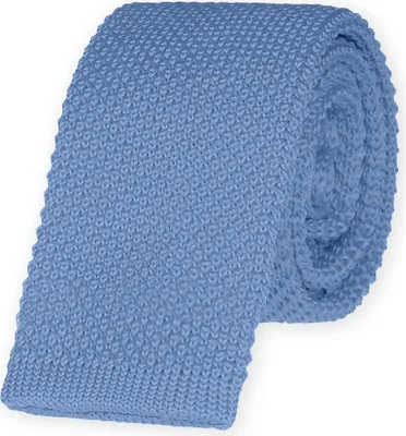 Produktbild von Strickkrawatte Strick Krawatte Retro Hochzeit Konfirmation Business schmal hellblau