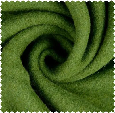 Produktbild von Wollfleece Meterware moos, Wollstoff Mantelstoff, Wolle Stoff grün *Ab 50cm