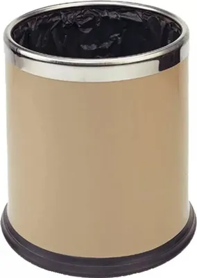 Produktbild von Abfalleimer doppelwandig, Metall, beige, 10 Liter