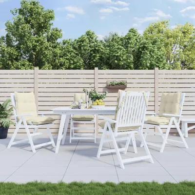 Image de 2025 cloris Coussins à bas dossier 4 pcs. Crème Tissu Oxford - Coussins pour meubles de jardin Sale9687173 1parcel