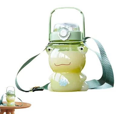 Productafbeelding van Schattige Cartoon Waterfles met Rietje