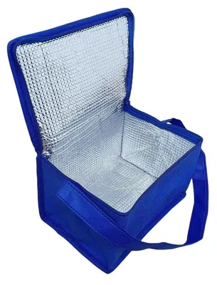 Image de Sac isotherme bleu, dimensions 20x14x13 cm, pour 6 canettes